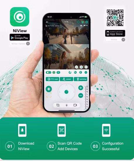 Fotocamera digitale di sicurezza con pannello solare Smart WiFi da 2 MP